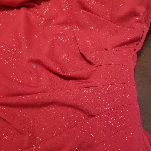 Enfocus Studio Womens Red & Black Holiday Sheath Party Dress Knee Length Size 14 - Picture 6 of 6